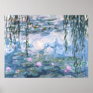 Claude Monet Impressionistisk målning av vattenlil Poster