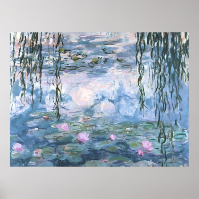 Claude Monet Impressionistisk målning av vattenlil Poster (Framsidan)