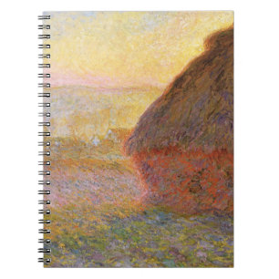 Claude Monet Impressionistisk målning Graystaks I Anteckningsbok