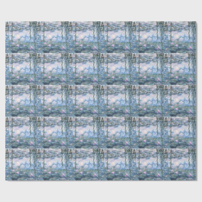 Claude Monet Impressionistisk Vattenliljemålning Presentpapper (Platt)