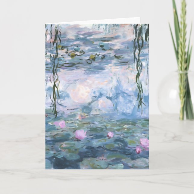 Claude Monet Impressionistiskt Vattenliljemålning Kort (Framsida)