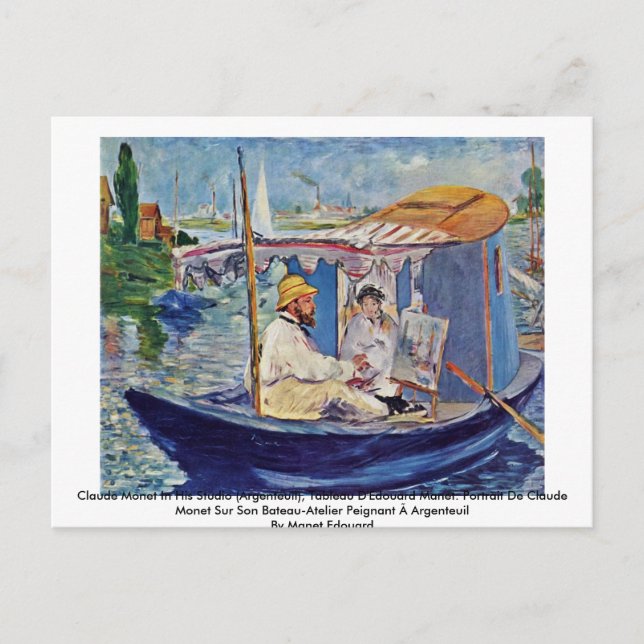 Claude Monet in Hans Studio (Argentina) Vykort (Framsida)