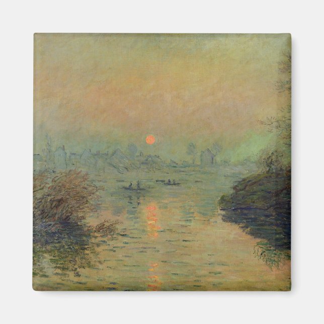 Claude Monet | Inställning av Sol över havet Magnet (Framsidan)