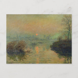 Claude Monet Inställning av Sol över havet Vykort