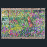 Claude Monet: Iris Garden at Giverny Filt<br><div class="desc">En charmerande täckmantel med iris-trädgården i Giverny,  som målats av den Fransk konstapeln Claude Monet.</div>