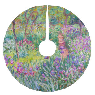 Claude Monet - Iris Garden at Giverny Julgransmatta Borstad Polyester