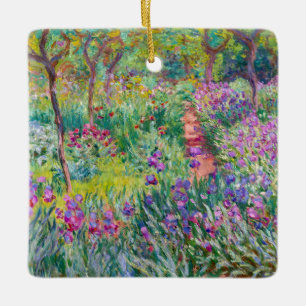 Claude Monet - Iris Garden at Giverny Julgransprydnad Keramik