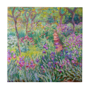 Claude Monet - Iris Garden at Giverny Kakelplatta