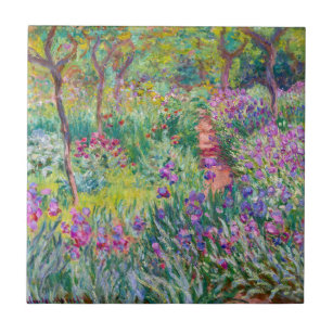 Claude Monet - Iris Garden at Giverny Kakelplatta