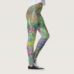 Claude Monet - Iris Garden at Giverny Leggings<br><div class="desc">The Iris Garden at Giverny / The Artists Garden at Giverny - Claude Monet,  1899-1900</div>