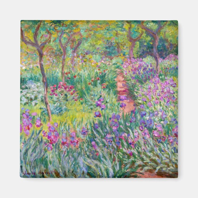 Claude Monet - Iris Garden at Giverny Magnet (Framsidan)