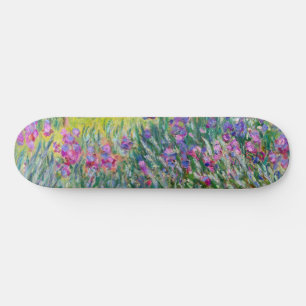 Claude Monet - Iris Garden at Giverny Mini Skateboard Bräda 18,5 Cm