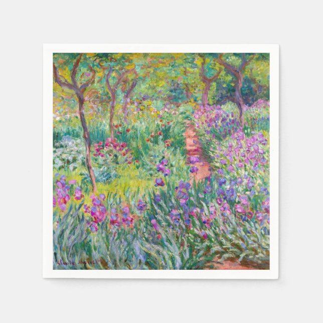 Claude Monet - Iris Garden at Giverny Pappersservett (Framsidan)