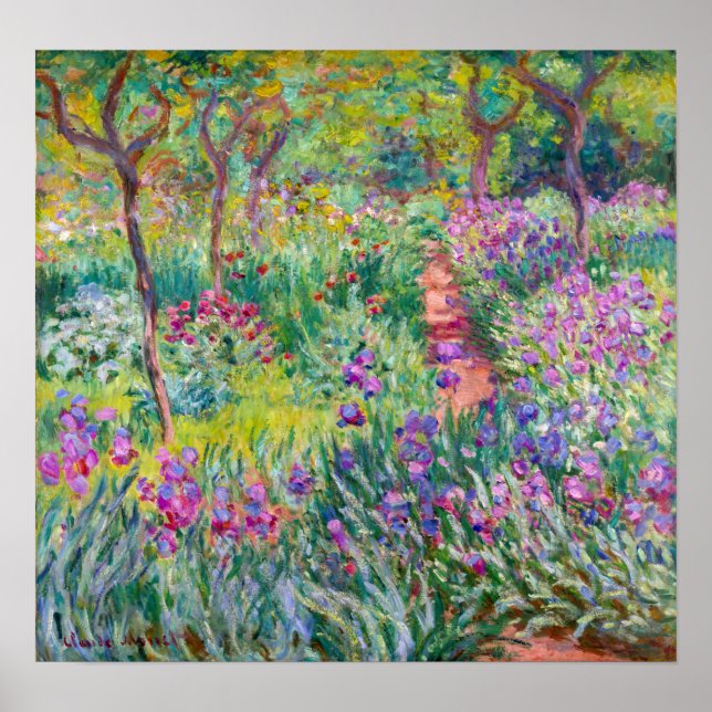 Claude Monet - Iris Garden at Giverny Poster (Framsidan)