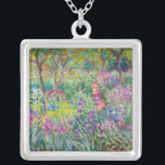 Claude Monet - Iris Garden at Giverny Silverpläterat Halsband<br><div class="desc">The Iris Garden at Giverny / The Artists Garden at Giverny - Claude Monet,  1899-1900</div>