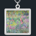 Claude Monet - Iris Garden at Giverny Silverpläterat Halsband<br><div class="desc">The Iris Garden at Giverny / The Artists Garden at Giverny - Claude Monet,  1899-1900</div>