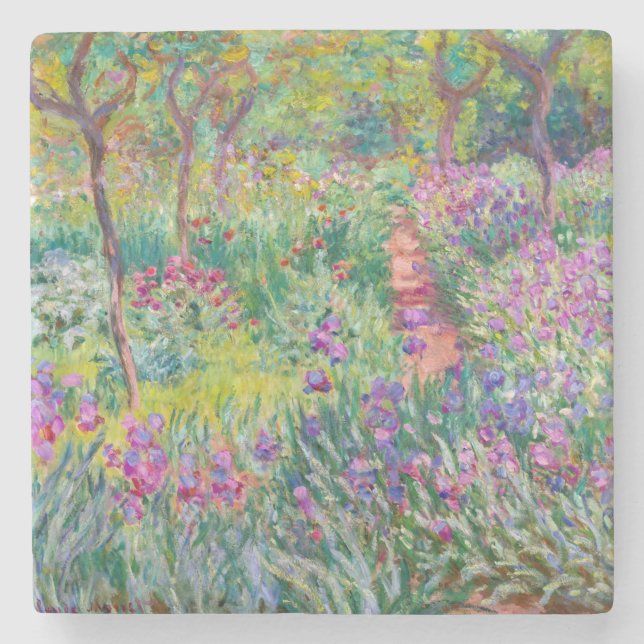 Claude Monet - Iris Garden at Giverny Stenunderlägg (Framsidan)
