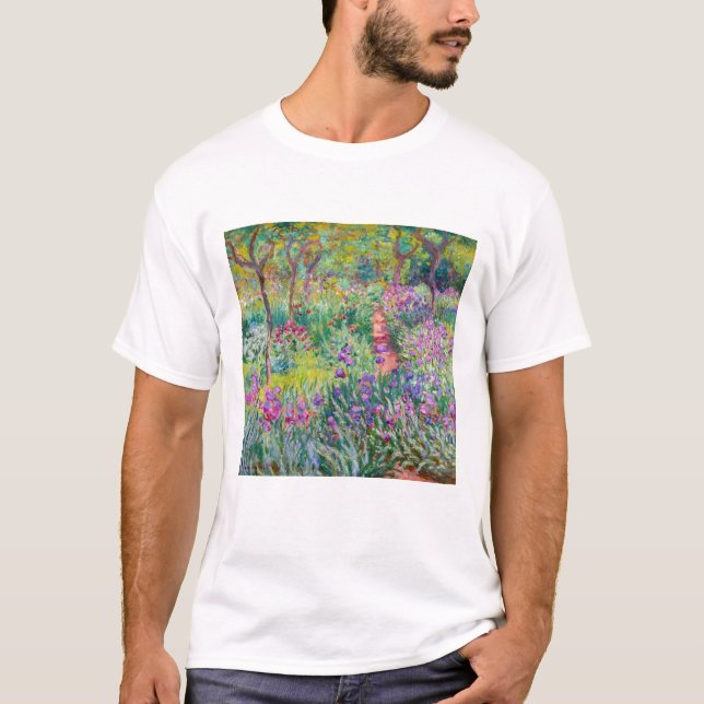 Claude Monet - Iris Garden at Giverny T Shirt (Framsida)