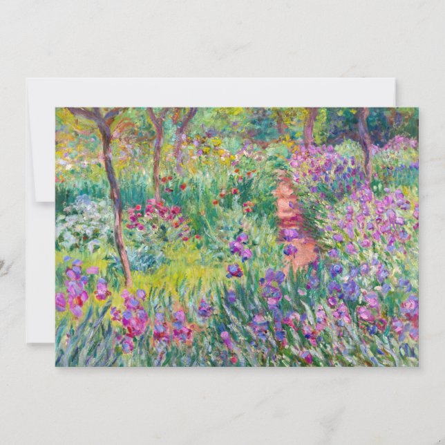 Claude Monet - Iris Garden at Giverny Tack Kort (Framsida)
