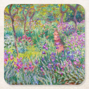 Claude Monet - Iris Garden at Giverny Underlägg Papper Kvadrat