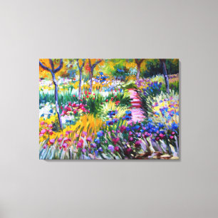 Claude Monet: Iris Garden av Giverny Canvastryck