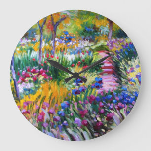 Claude Monet: Iris Garden av Giverny Stor Klocka