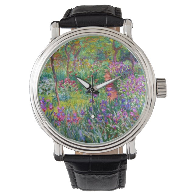 Claude Monet: Iris Garden på Giverny Armbandsur (Framsida)