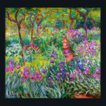 Claude Monet: Iris Garden på Giverny Poster<br><div class="desc">En färgstark klassisk poster med iris-trädgården i Giverny,  som målats av den Fransk imponerande målaren Claude Monet.</div>