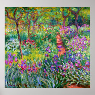 Claude Monet: Iris Garden på Giverny Poster