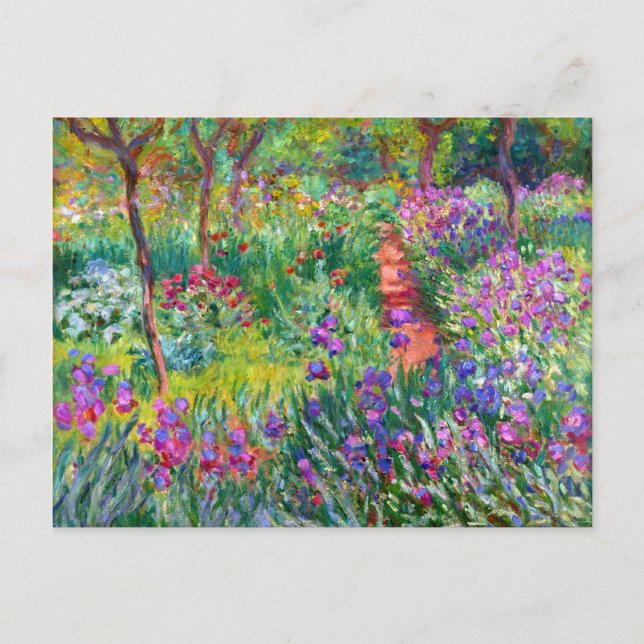 Claude Monet: Iris Garden på Giverny Vykort (Framsida)