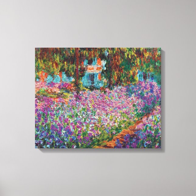 Claude Monet - Iris i Monets trädgård Finkonst Canvastryck (Framsida)