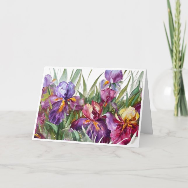 Claude Monet Iris Kort (Framsida)