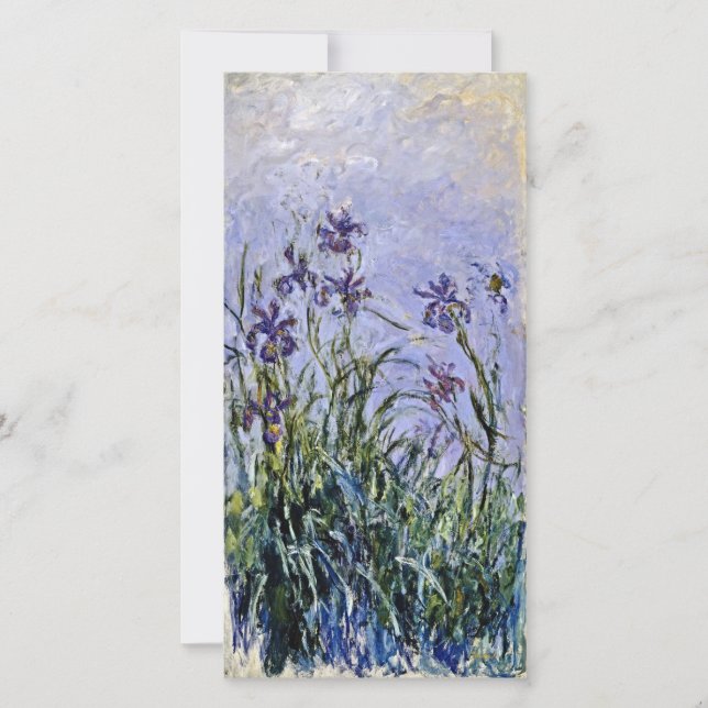 Claude Monet - Iris Mauves Julkort (Framsida)
