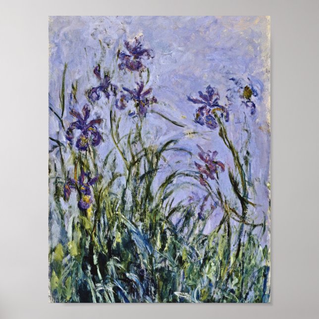Claude Monet - Iris Mauves Poster (Framsidan)