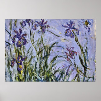 Claude Monet - Iris Mauves Poster