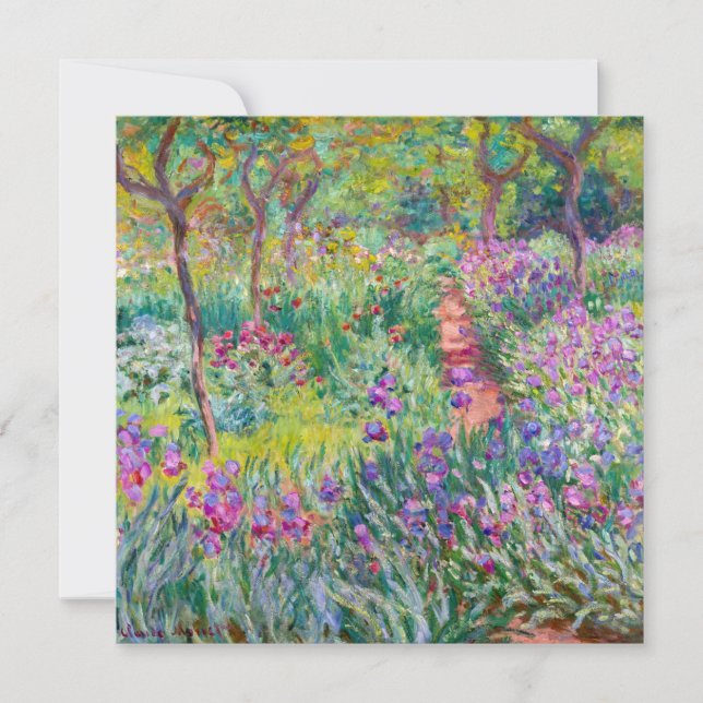 Claude Monet - Iris trädgården i Giverny Inbjudningar (Framsida)