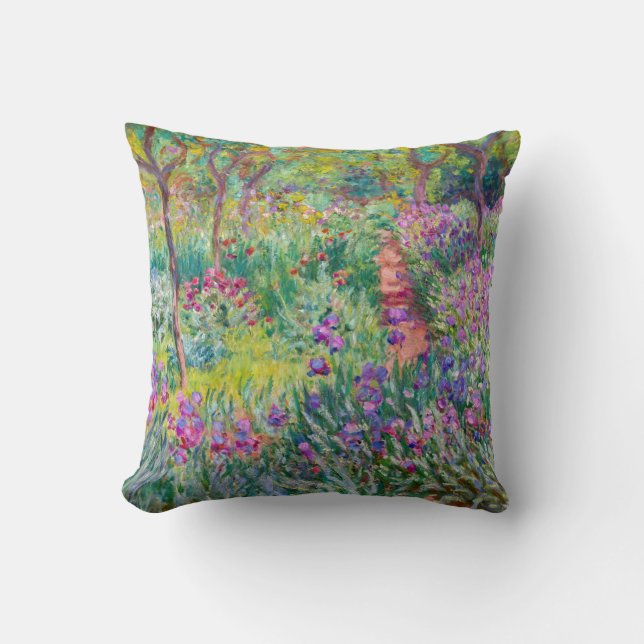 Claude Monet - Iris trädgården i Giverny Kudde (Framsida)