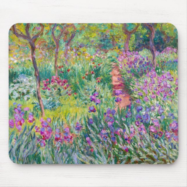 Claude Monet - Iris trädgården i Giverny Musmatta (Framsidan)