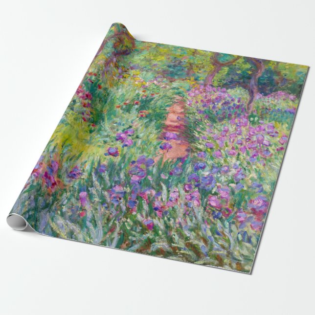 Claude Monet - Iris trädgården i Giverny Presentpapper (Utrullad)