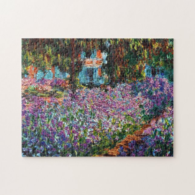 Claude Monet: Irises i Monets trädgård Pussel (Horisontell)