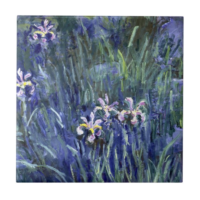 Claude Monet: Irises Kakelplatta (Framsidan)