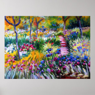 Claude Monet: Iristrädgård vid Giverny Poster