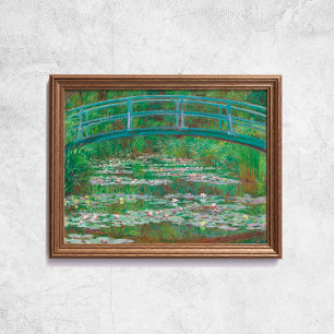 Claude Monet, japansk foot Bridge Old Art Poster