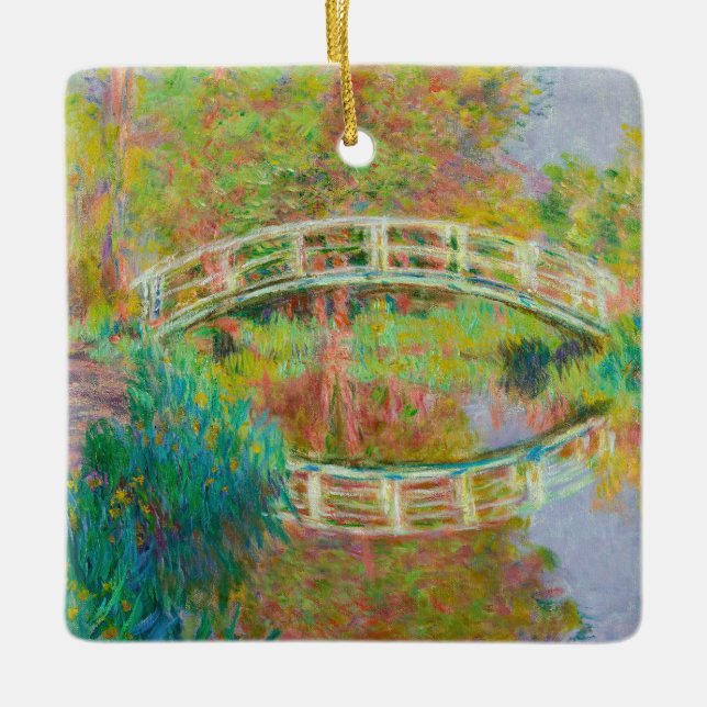 Claude Monet - Japansk Footbridge, Giverny Julgransprydnad Keramik (Framsida)