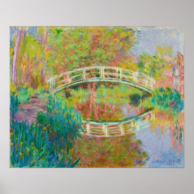 Claude Monet - Japansk Footbridge, Giverny Poster (Framsidan)