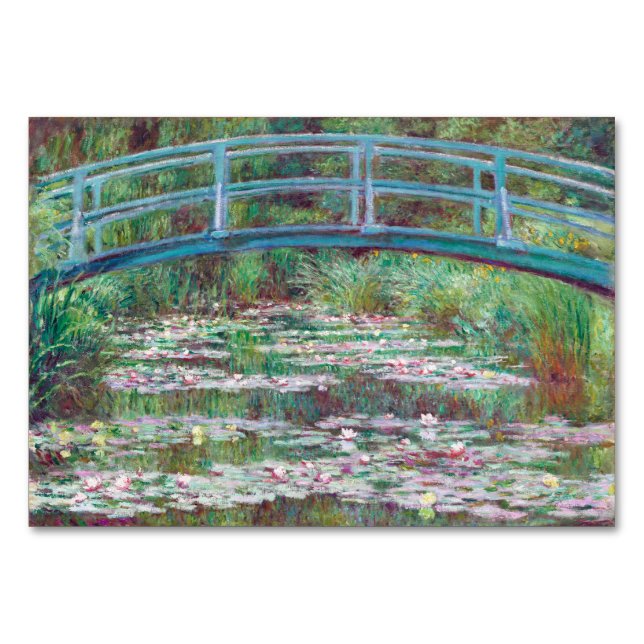 Claude Monet, japansk fotbro Bordsnummer (Framsidan)