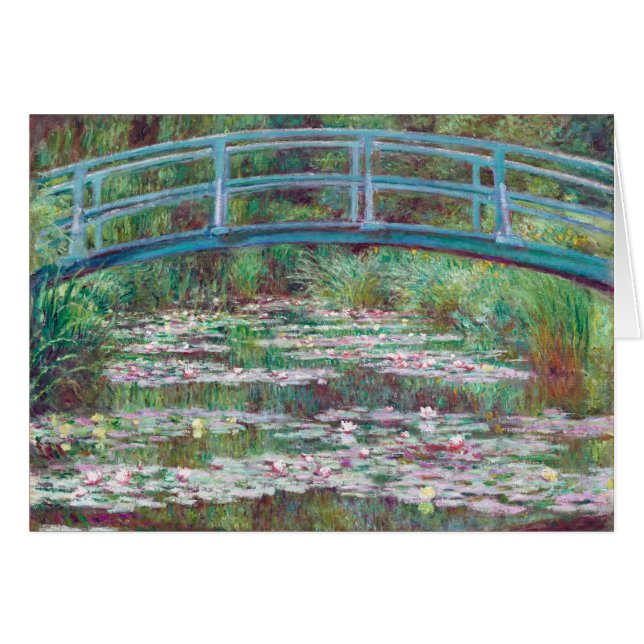 Claude Monet, japansk fotbro Hälsningskort (Framsidan Horizontal)