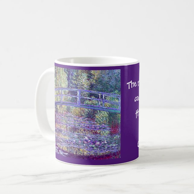 Claude Monet, japanska bron, citat Kaffemugg (Framsida vänster)
