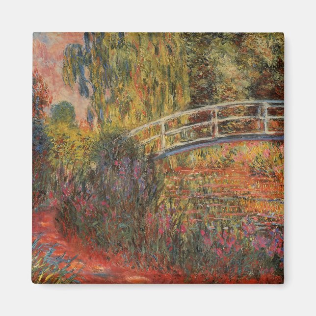 Claude Monet Japanska Bron Giverny Konst Magnet (Framsidan)
