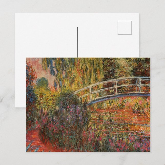 Claude Monet Japanska Bron Giverny Konst Vykort (Fram/baksida)